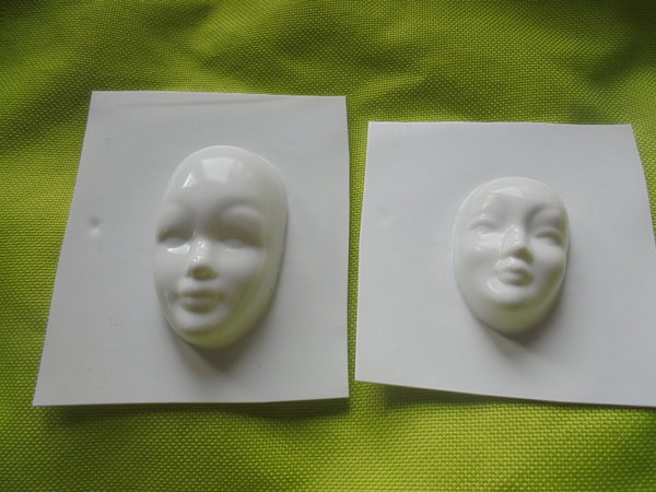 2 Masken Giessform, Länge : 4 cm und 5,5 cm