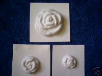 3 Rosen ideal für Seife Länge : 3 cm bis 6 cm
